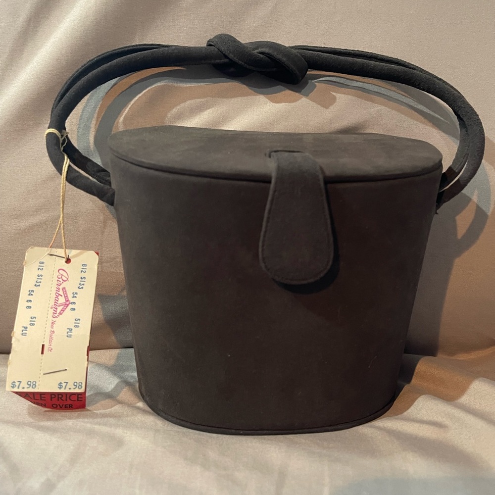Vintage 1950’s Theodor California Grey Suede Purse